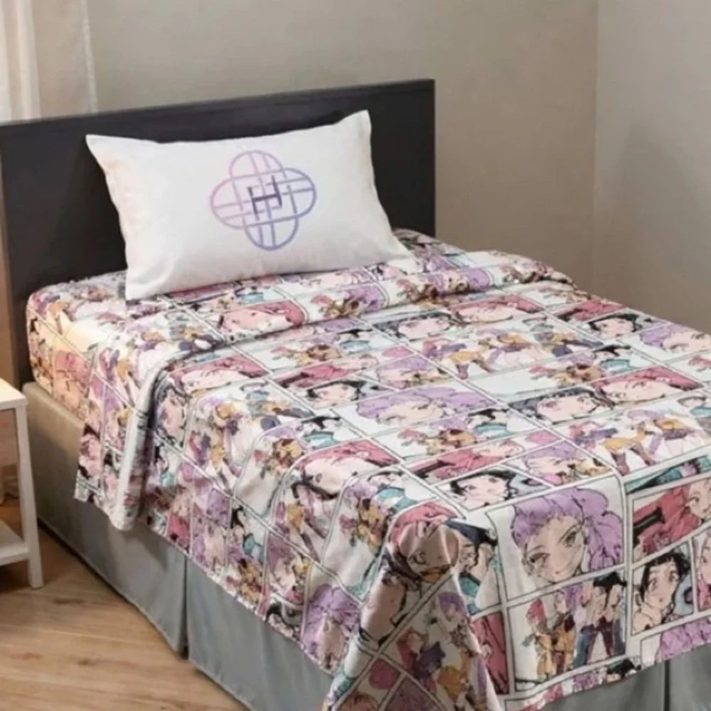 NETFLIX KPOP Demon Hunters HUNTR/X ZOEY, RUMI, MIRA 3pc Bedding Sheet Set Twin